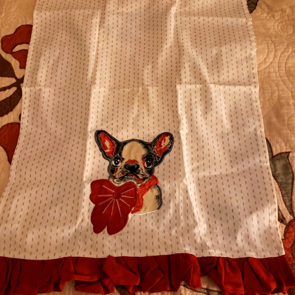 Pier 1 French Bulldog Tea Towel